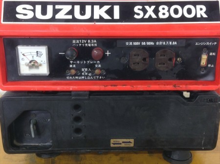 B2e4805 SUZUKI スズキ SX800R ポータブル発電機 【50/60Hz 100V 670/800va】【整備品/動画あり】