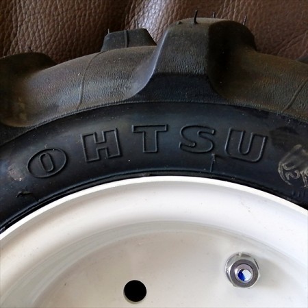 ●t2a1668【新品】OHTSU オーツ 農機用タイヤ 2本 ホイールセット ■3.50-7 2PR■ 農機具部品 パーツ 左右