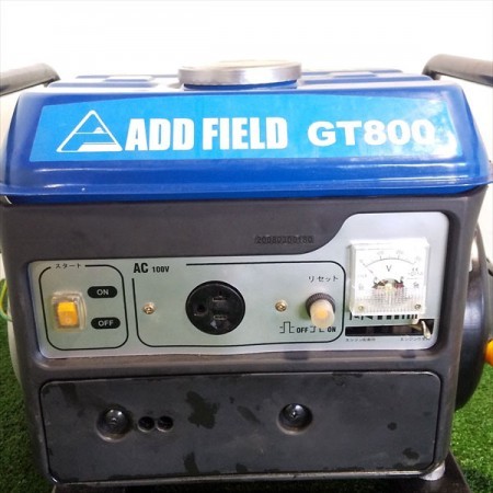 B3g191687 ADD FIELD アドフィールド GT800 インバーター式携帯発電機 2サイクル 【60Hz 100V】【整備品/動画あり】*